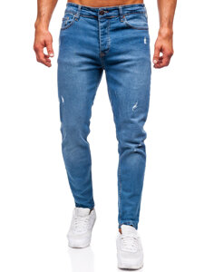 Slim Fit vyriški džinsai Tamsiai mėlyna Bolf 6485