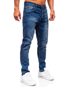 Slim Fit vyriški džinsai Tamsiai mėlyna Bolf 6518