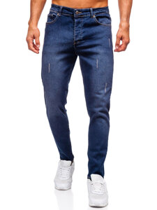 Slim Fit vyriški džinsai Tamsiai mėlyna Bolf 6558-2