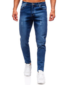 Slim Fit vyriški džinsai Tamsiai mėlyna Bolf 6558