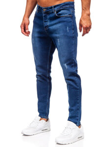 Slim Fit vyriški džinsai Tamsiai mėlyna Bolf 6558