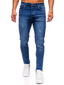 Slim Fit vyriški džinsai Tamsiai mėlyna Bolf 6564-1