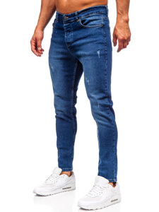 Slim Fit vyriški džinsai Tamsiai mėlyna Bolf 6564-1