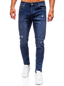 Slim Fit vyriški džinsai Tamsiai mėlyna Bolf 6571