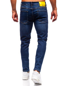 Slim Fit vyriški džinsai Tamsiai mėlyna Bolf 6571