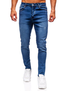 Slim Fit vyriški džinsai Tamsiai mėlyna Bolf 6585