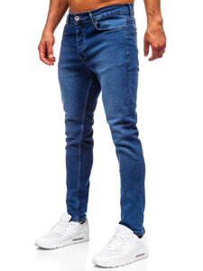 Slim Fit vyriški džinsai Tamsiai mėlyna Bolf 6591