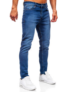 Slim Fit vyriški džinsai Tamsiai mėlyna Bolf 6591