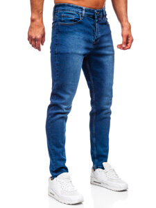 Slim Fit vyriški džinsai Tamsiai mėlyna Bolf 6715