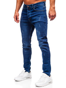 Slim Fit vyriški džinsai Tamsiai mėlyna Bolf 6735