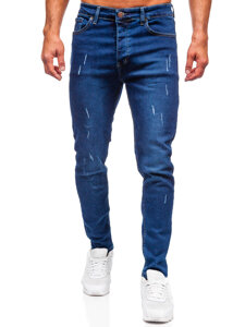 Slim Fit vyriški džinsai Tamsiai mėlyna Bolf 6735