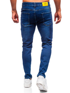 Slim Fit vyriški džinsai Tamsiai mėlyna Bolf 6736