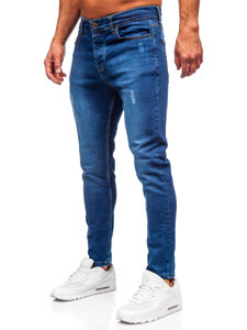 Slim Fit vyriški džinsai Tamsiai mėlyna Bolf 6758