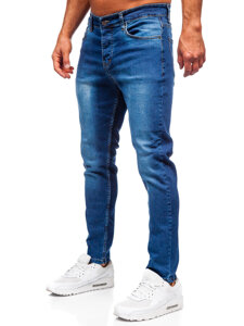 Slim Fit vyriški džinsai Tamsiai mėlyna Bolf 6761