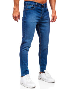 Slim Fit vyriški džinsai Tamsiai mėlyna Bolf 6811