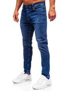 Slim Fit vyriški džinsai Tamsiai mėlyna Bolf 6835