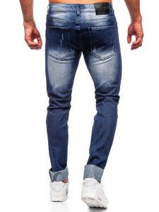 Slim Fit vyriški džinsai Tamsiai mėlyna Bolf MP0144BS