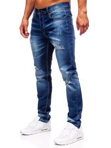 Slim Fit vyriški džinsai Tamsiai mėlyna Bolf MP0170BS