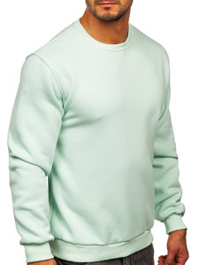 Šviesiai mėtinis vyriškas storas džemperis be gobtuvo Bolf 2001