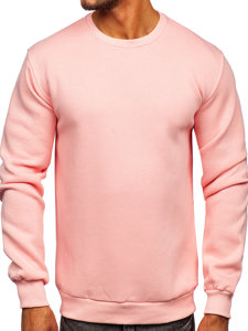 Šviesiai rožinis vyriškas storas džemperis be gobtuvo Bolf 2001