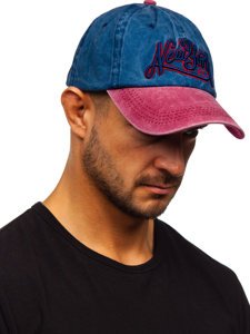 Tamsiai mėlyna kepurė su snapeliu Bolf CZ64