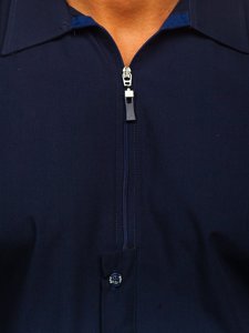 Tamsiai mėlyni vyriški marškiniai ilgomis rankovėmis Bolf 20702