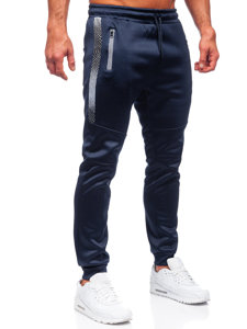 Tamsiai mėlynos pašiltintos vyriškos jogger kelnės Bolf HW2198