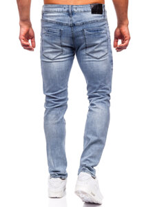 Tamsiai mėlynos vyriškos džinsinės kelnės slim fit Bolf MP0236BC