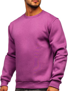 Violetinis vyriškas storas džemperis be gobtuvo Bolf 2001