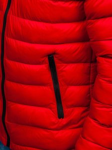 Vyriška demisezoninė dygsniuota sportinė striukė raudona Bolf JP1101