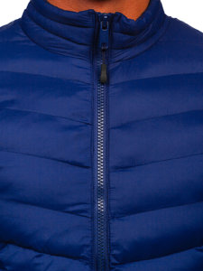 Vyriška demisezoninė sportinė striukė tamsiai mėlyna Bolf SM70