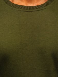 Vyriškas džemperis be gobtuvo alyvuogių spalvos Bolf 2001