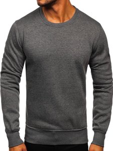 Vyriškas džemperis be gobtuvo antracito spalvos Bolf BO-01