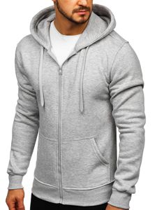 Vyriškas džemperis su gobtuvu pilkas Bolf 2008