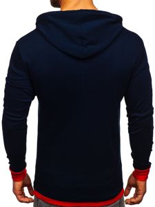 Vyriškas džemperis su gobtuvu tamsiai mėlynas Bolf 145380