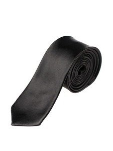 Vyriškas elegantiškas kaklaraištis juodas siauras Bolf K001