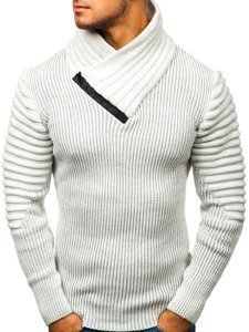 Vyriškas megztinis su kaklu ekru Bolf 20002