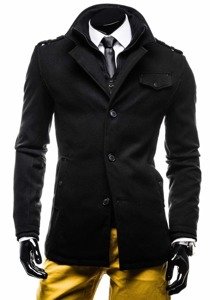 Vyriškas paltas juodas Bolf 8853E