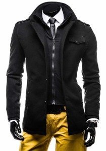 Vyriškas paltas juodas Bolf 8853E