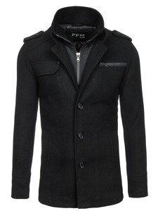 Vyriškas paltas juodas Bolf 8856C