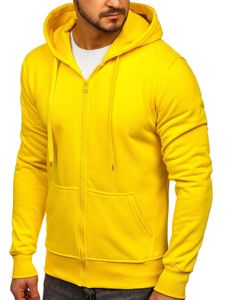 Vyriškas užsegamas džemperis su gobtuvu geltonas Bolf 2008