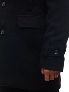 Vyriškas žieminis paltas juodas Bolf 1808