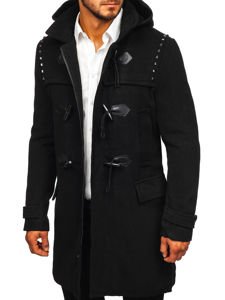 Vyriškas žieminis paltas juodas Bolf 88870