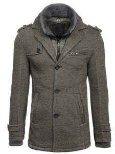 Vyriškas žieminis paltas pilkas Bolf 88805