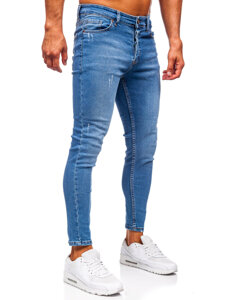 Vyriški džinsai Skinny Fit Tamsiai mėlyna Bolf 5828