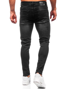 Vyriški džinsai slim fit Juoda Bolf 6161