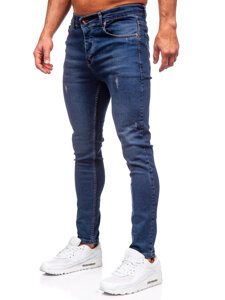 Vyriški džinsai slim fit Tamsiai mėlyna Bolf 6257