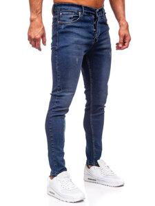 Vyriški džinsai slim fit Tamsiai mėlyna Bolf 6257