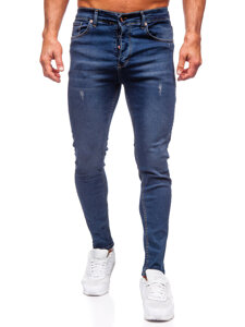 Vyriški džinsai slim fit Tamsiai mėlyna Bolf 6257