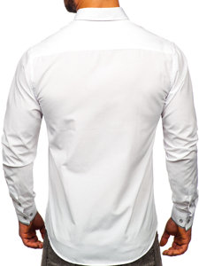 Vyriški elegantiški marškiniai ilgomis rankovėmis biała Bolf 6873-1